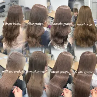 ロング カラー NAMI🤎ブラウン &ミルクティー🤍のヘアスタイル