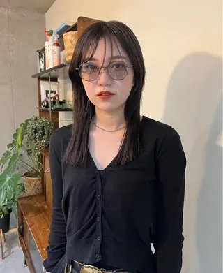 ミディアム 無料カット/ハイ トーンカラー/きらのヘアスタイル