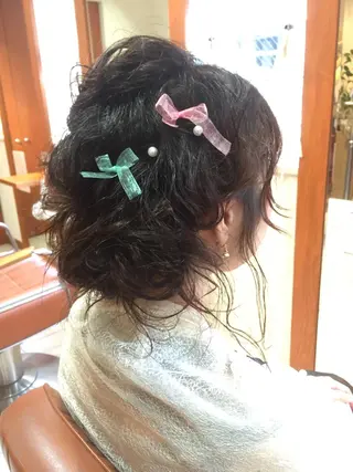 ロング カラー パーマ ヘアアレンジ 可愛いを作る神 ナオヒロのヘアスタイル