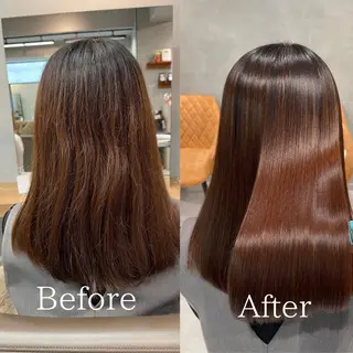 ミディアム パーマ charm《銀座》 ヘアセット/縮毛矯正のヘアスタイル