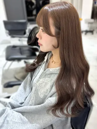 ロング カラー 盛れる顔周り🤍渋谷 Risa🎀のヘアスタイル