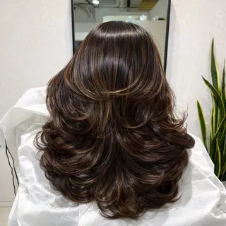 セミロング 心斎橋/海外レイヤー 募集中三好玲奈のヘアスタイル