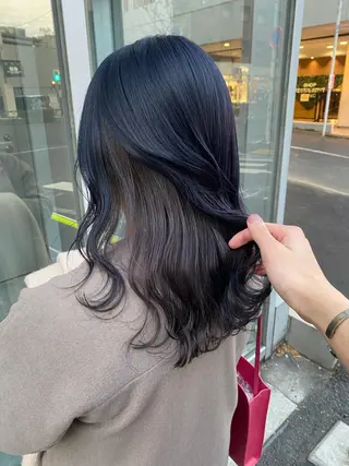 ミディアム カラー ワインレッド 🍒KAHOのヘアスタイル