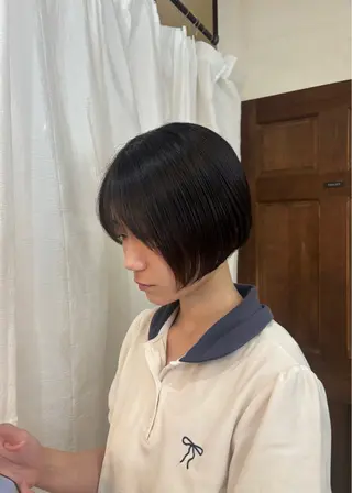 ショート ゆうめ 透明感カラー /韓国風レイヤーのヘアスタイル