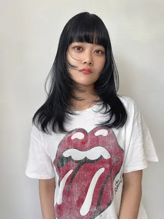 ロング カラー ill.所属・ill［イル］大須 ダブルカラー髪質改善のヘアスタイル