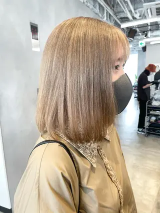 ミディアム カラー ブロンド×ハイトーン ／遠藤将太のヘアスタイル