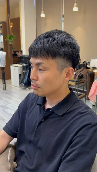 メンズ amiehairroom所属・むらたナチュラルパー マ🌀透明感カラーのヘアスタイル