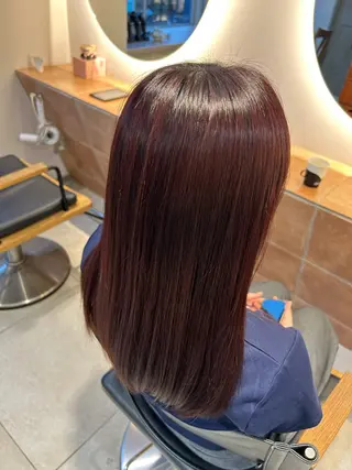 ミディアム カラー 志賀 菜妃のヘアスタイル