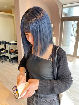 ミディアム カラー Lien.テラダ 各務原スタイリストのヘアスタイル