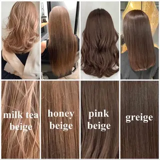 セミロング カラー ベージュ🧸🤎/ブ リーチ/あかね🕊️のヘアスタイル