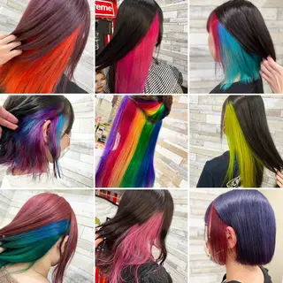 ロング カラー "PEPPU "所属・🌈推し色派手髪 ハイトーンShinのヘアスタイル