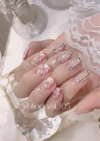 ネイル 23時まで❤︎韓国、 ワンホンネイルのネイルデザイン