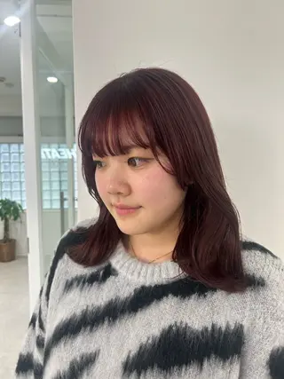 ミディアム カラー 愛結 暖色カラー🎀🩰のヘアスタイル