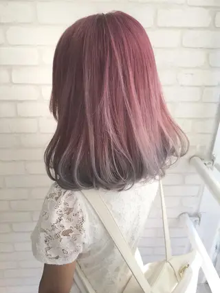 ミディアム カラー ヘアアレンジ エクステの神様 ▫️原島ユウヤ▫️のヘアスタイル