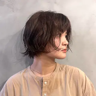 ミディアム カラー パーマ 🌿ボブ パーマ高橋啓太🌿のヘアスタイル