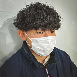 ショート パーマ メンズ Je suis heureuse Tres所属・✨骨格矯正メンズ特化 美容師公平✨のヘアスタイル