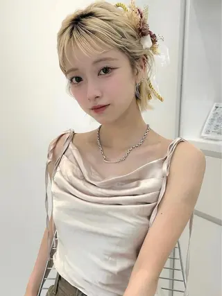 ショート ヘアアレンジ 卒業式ヘアセット🎀 ヘアアレンジのヘアスタイル