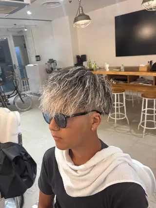 カラー パーマ メンズ 浅木 朋滉のヘアスタイル