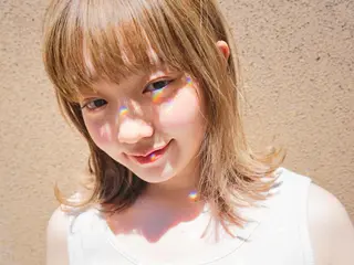 セミロング カラー パーマ ヘアアレンジ newi grande 横浜店のヘアスタイル