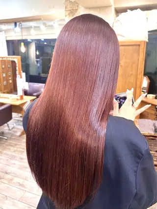 ロング カラー CREDGARDEN 吉祥寺所属・ツヤ髪 透明感カラー ゆいなのヘアスタイル