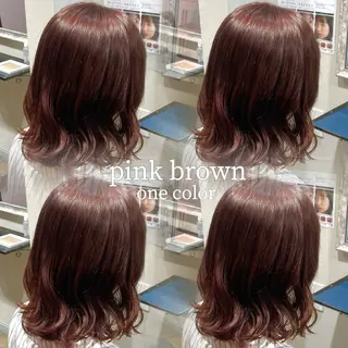 ミディアム カラー 夏向/ハイトーン /パーマのヘアスタイル