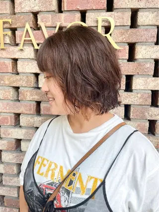 パーマ 馬場 百合恵のヘアスタイル