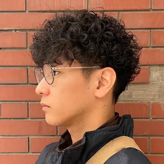 ミディアム パーマ メンズ 【柏メンズパーマ職人 】店長 KAZUMAのヘアスタイル