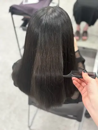 ロング 韓国風暗髪ヘア🤍 🫧MIREIのヘアスタイル