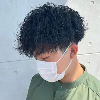ショート カラー パーマ ヘアアレンジ メンズ キッズ L.E.M泉中央店長 小野寺優斗のヘアスタイル