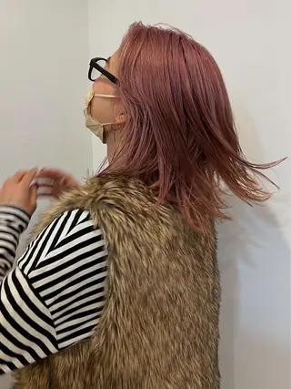 ミディアム カラー kakeru/ボブ パーマ/レイヤーのヘアスタイル