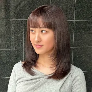 ミディアム calna 古賀 菜摘のヘアスタイル