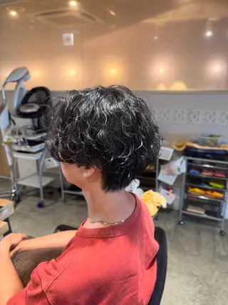 ミディアム パーマ 吉満 翔のヘアスタイル