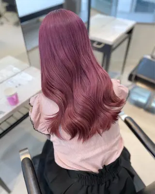 ロング カラー noa hair design 町田店所属・miyu♡̷̷ 韓国ヘア/顔まわりのヘアスタイル