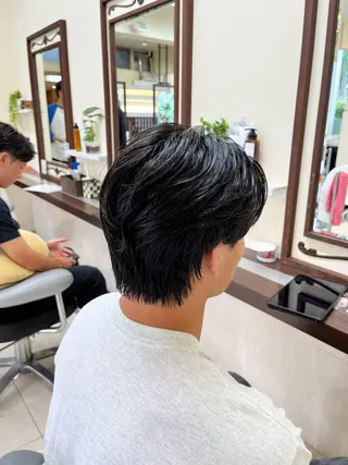 ショート パーマ メンズ AROH men's cut&men's perm 船橋店所属・🧊メンズ特化🧊 高木航希のヘアスタイル