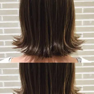 ミディアム 山北 咲子のヘアスタイル