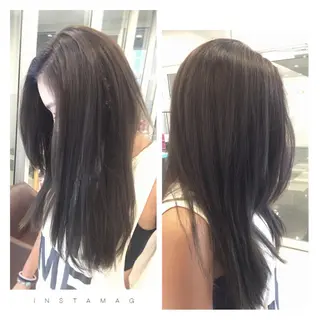 ロング カラー 松本 明日可のヘアスタイル