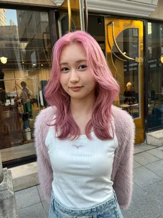 ロング カラー ヘアアレンジ ハイトーン/美髪矯正 🍃大江拓実のヘアスタイル