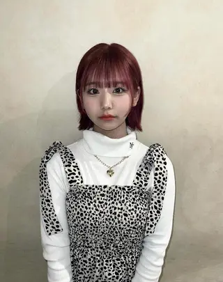 ショート カラー ハイトーン/ピンク カラー/めい🎀のヘアスタイル