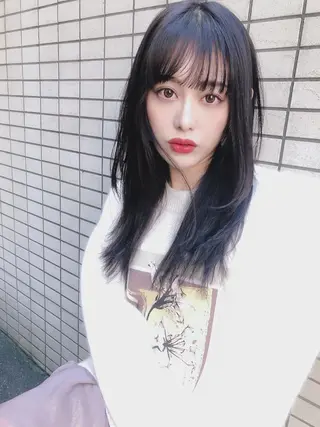 セミロング カラー テトネ タカシのヘアスタイル