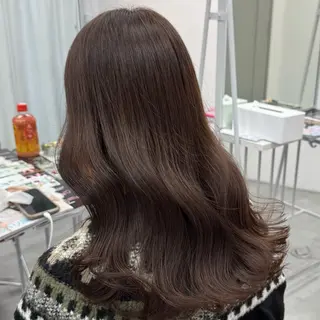 セミロング カラー ヘアアレンジ ブリーチなしカラー /新百合ヶ丘/安形翔のヘアスタイル