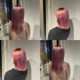 カラー 暖色/ハイトーン/ カラー/HBLのヘアスタイル