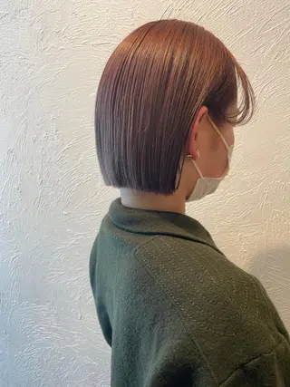 ショート カラー La  fith hair lien西宮北口所属・赤み消しカラー/透 明感カラー/有吉優香のヘアスタイル