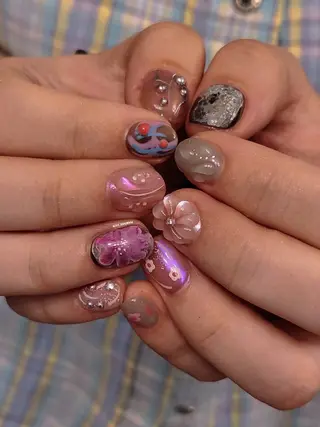 ネイル 3dパーツ/流行り 👧shushu❤️のネイルデザイン