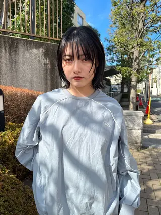 ミディアム カラー juno所属・ボブ/パーマ/透明感 カラー　善方浩貴のヘアスタイル