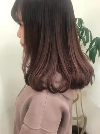 セミロング あさかわ みほのヘアスタイル