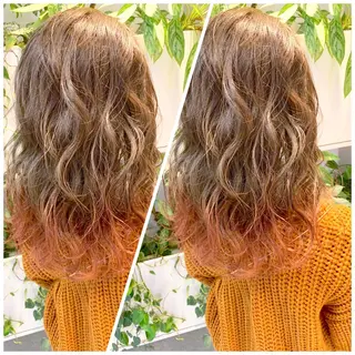 ミディアム カラー ヘアアレンジ 東北No.1完全個室 💐梶谷社長のヘアスタイル