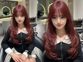 ロング カラー ブリなしWカラー✨️ 髪質改善【タケル】のヘアスタイル