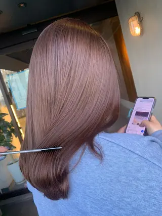 セミロング カラー ピンクカラー/ mana🎀のヘアスタイル