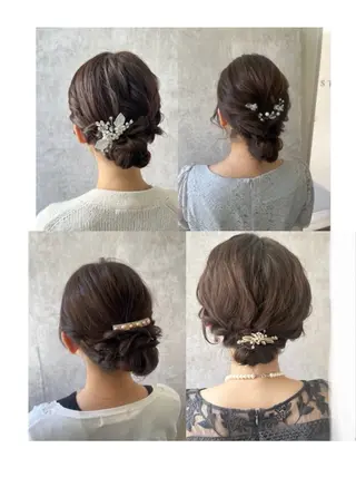 セミロング ヘアアレンジ 暖色カラー❤️横浜 エクステらん🦖のヘアスタイル