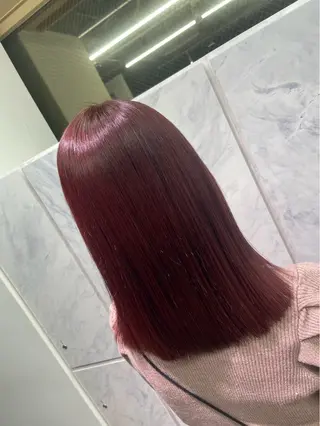 セミロング カラー 👑ハイトーン👑プ ルエクステ👑だいとのヘアスタイル